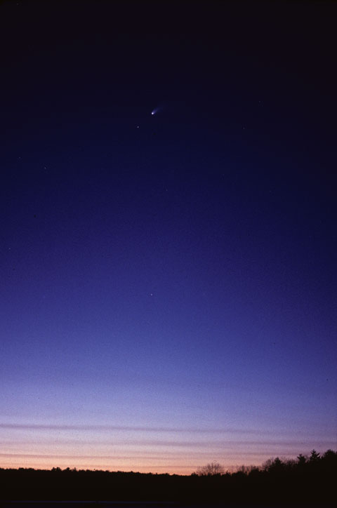 Comet Hale-Bopp at Sunset