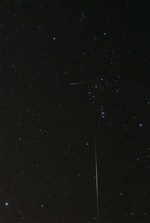 meteor and Iridium flash